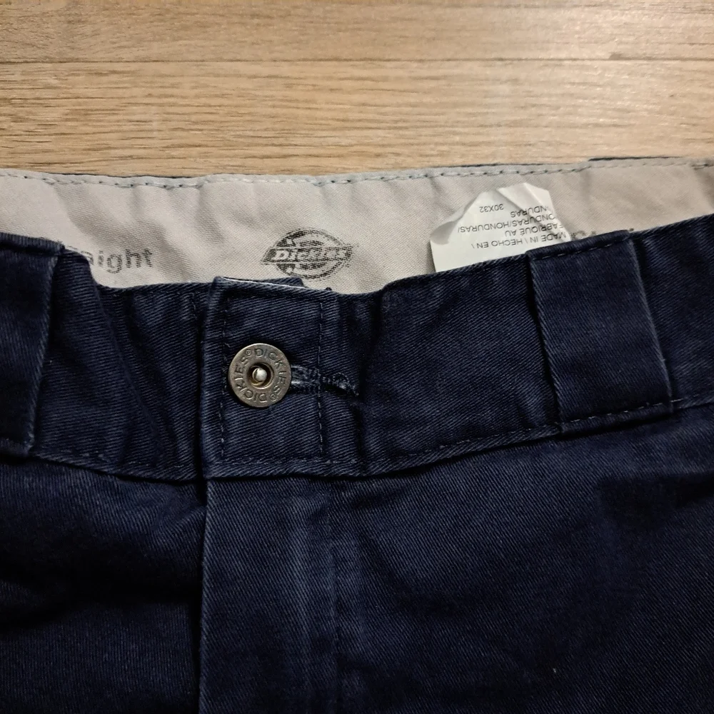 Dickies Navy Blue Skinny-Straight Casual Pants Side Pocket Men's Size 30